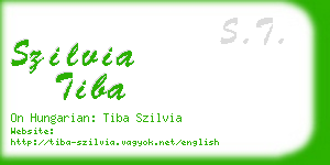 szilvia tiba business card
